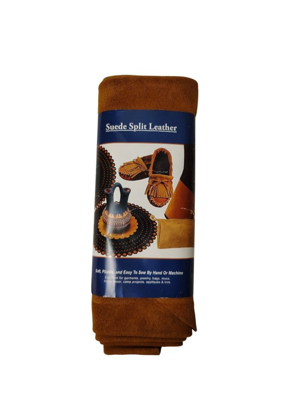 Suede Split Leather Roll Medium Brown 4.5 Sq Ft Real Leather Crafts